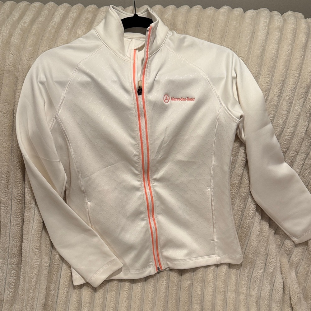 Mercedes-Benz Women's White Varsity Jacket
